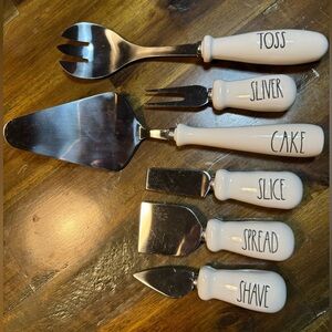 Rae Dunn Cheese Knife & Salad Cake Server Set Kitchen Utensils